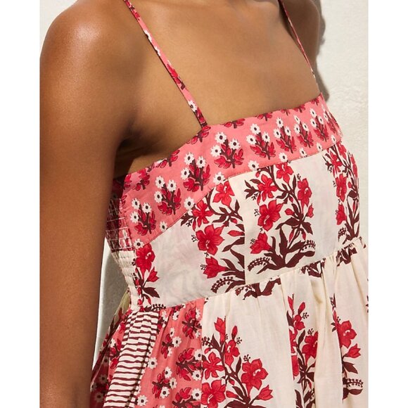 Flawed J. Crew Cotton Voile Midi Dress in Block Print Womens S Floral Item CI679 - Picture 2 of 16